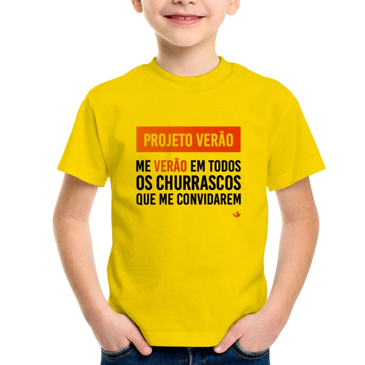 Camiseta Infantil Projeto Verão - Amarela