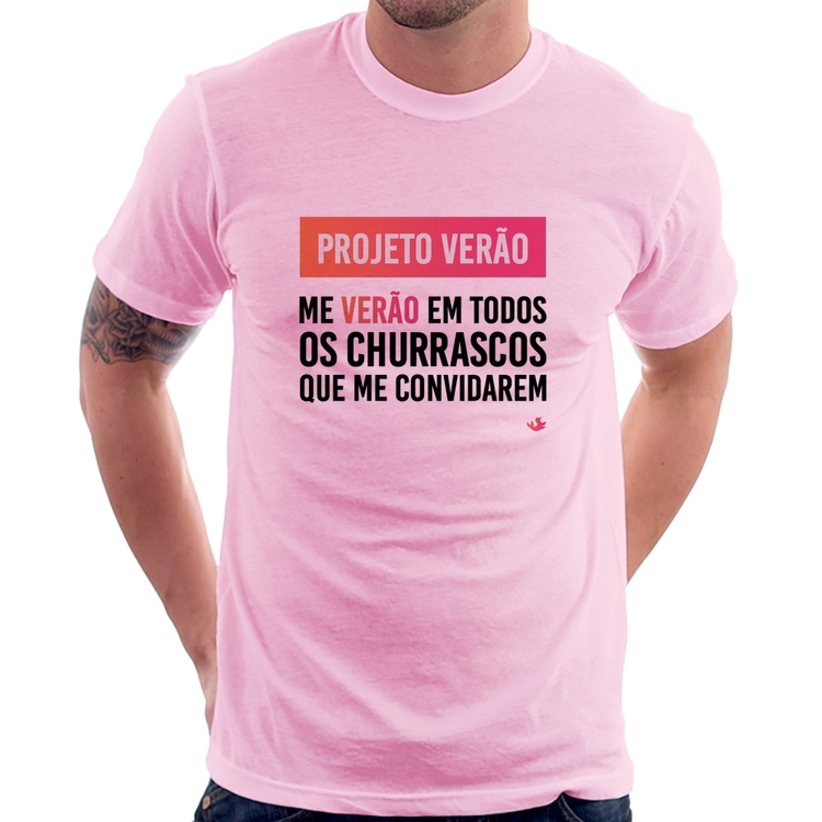 Camiseta Projeto Verão - Rosa Bebê