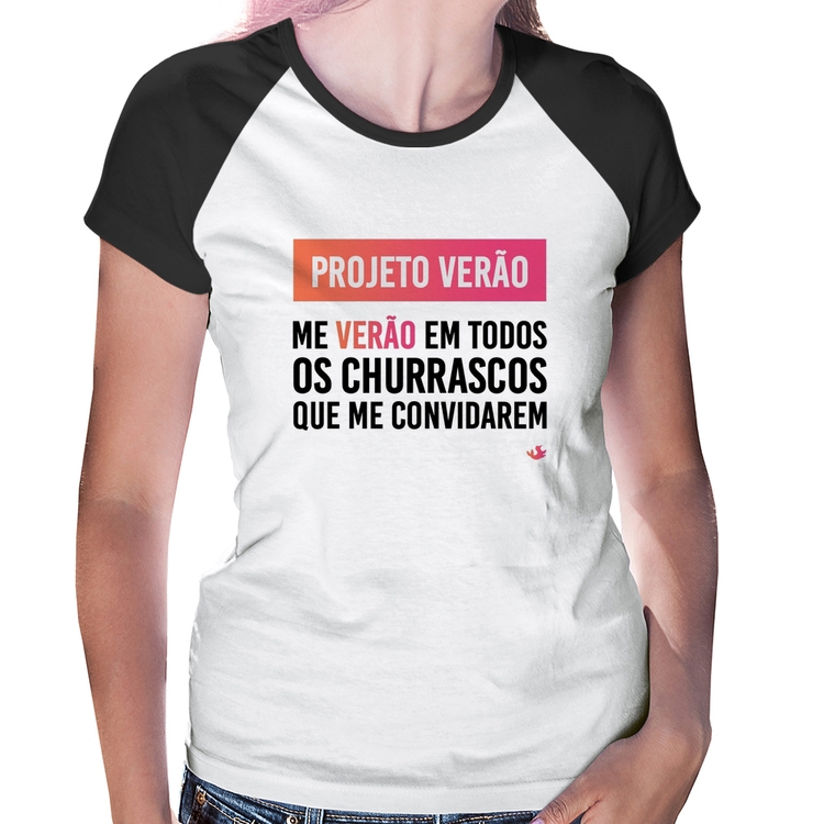 Baby Look Raglan Projeto Verão