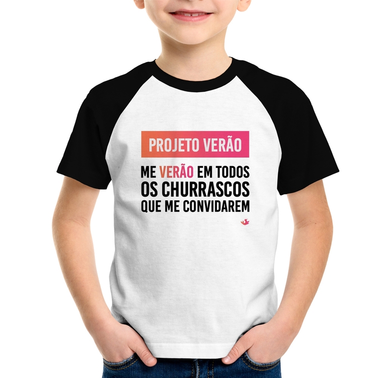 Camiseta Raglan Infantil Projeto Verão