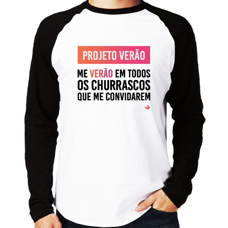 Camiseta Raglan Projeto Verão Manga Longa