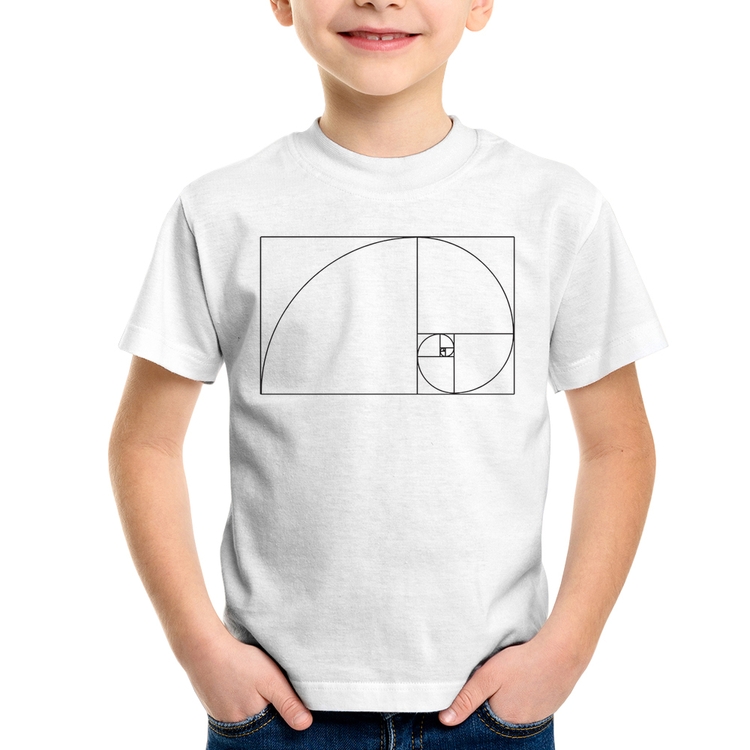 Camiseta Infantil Proporção Áurea Fibonacci