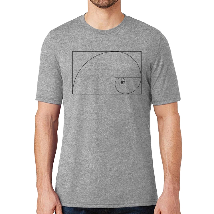 Camiseta Proporção Áurea Fibonacci - Cinza