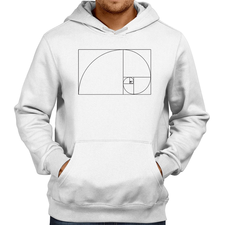 Moletom Proporção Áurea Fibonacci - Branco