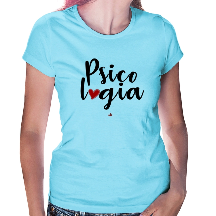 Baby Look Psicologia por amor - Azul Bebê