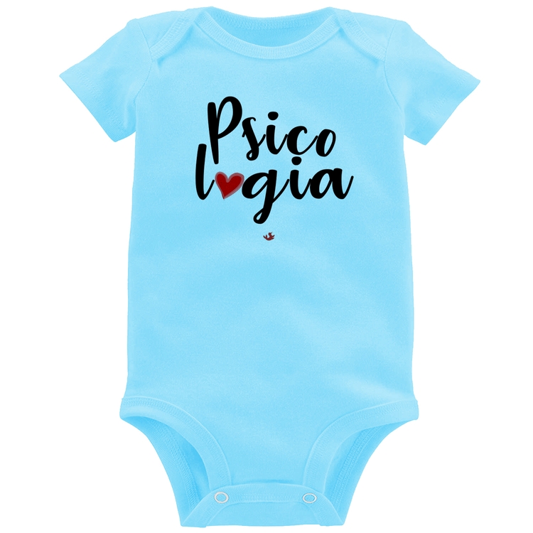 Body Bebê Psicologia por amor - Azul Bebê