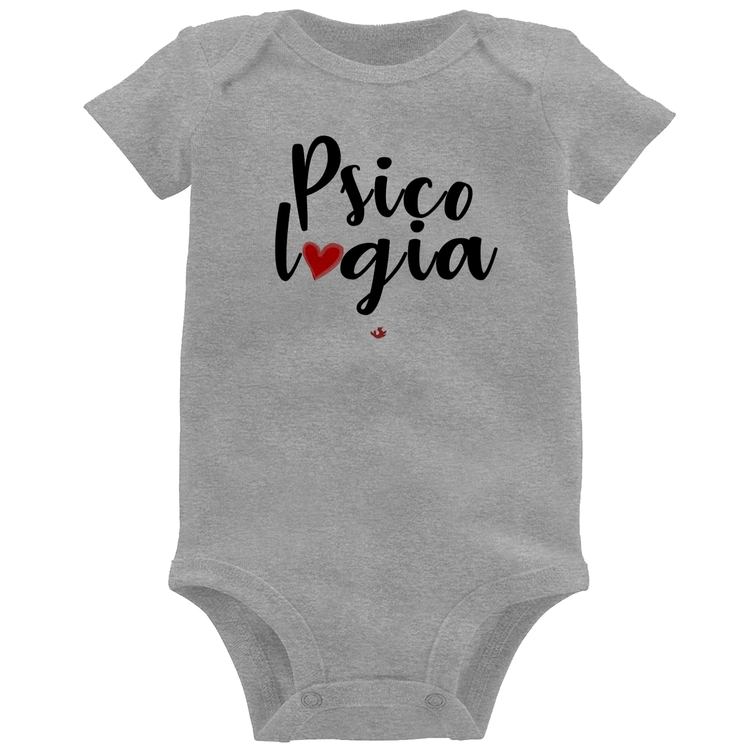Body Bebê Psicologia por amor - Cinza
