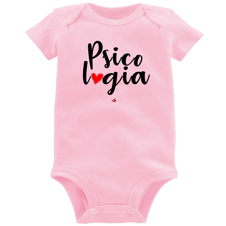 Body Bebê Psicologia por amor - Rosa Bebê