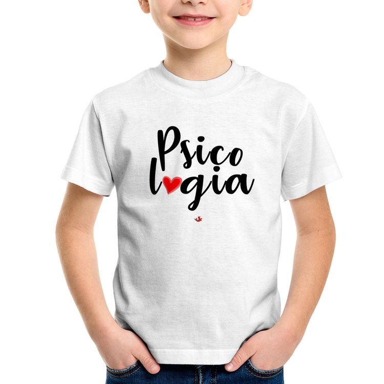 Camiseta Infantil Psicologia por amor
