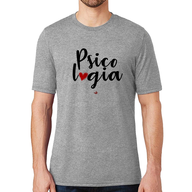 Camiseta Psicologia por amor - Cinza