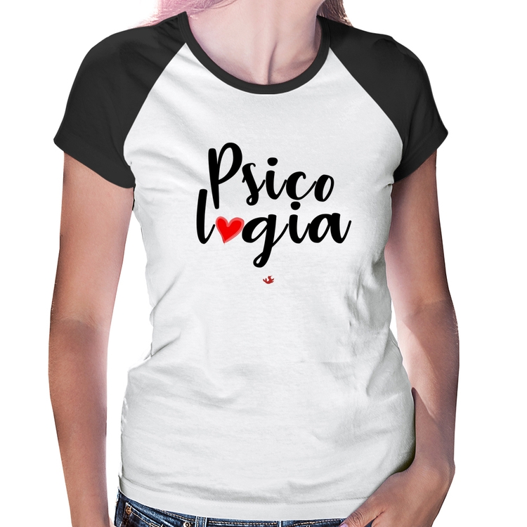 Baby Look Raglan Psicologia por amor
