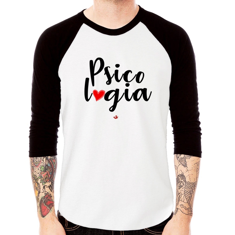 Camiseta Raglan Psicologia por amor Manga 3/4