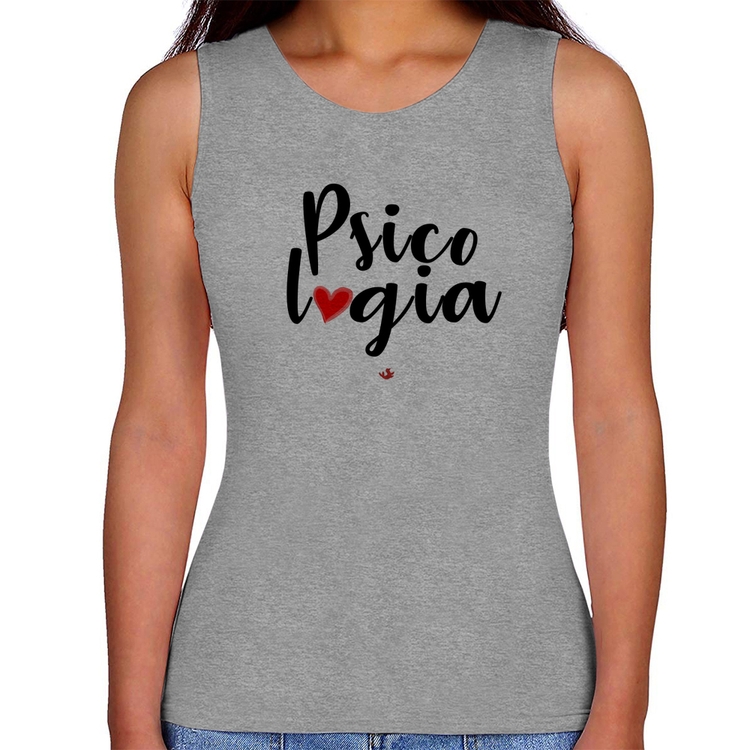 Regata Feminina Psicologia por amor - Cinza