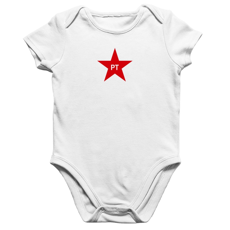 Body Bebê Algodão PT - Lula - Branco