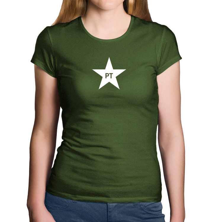 Baby Look Algodão PT - Lula - Musgo