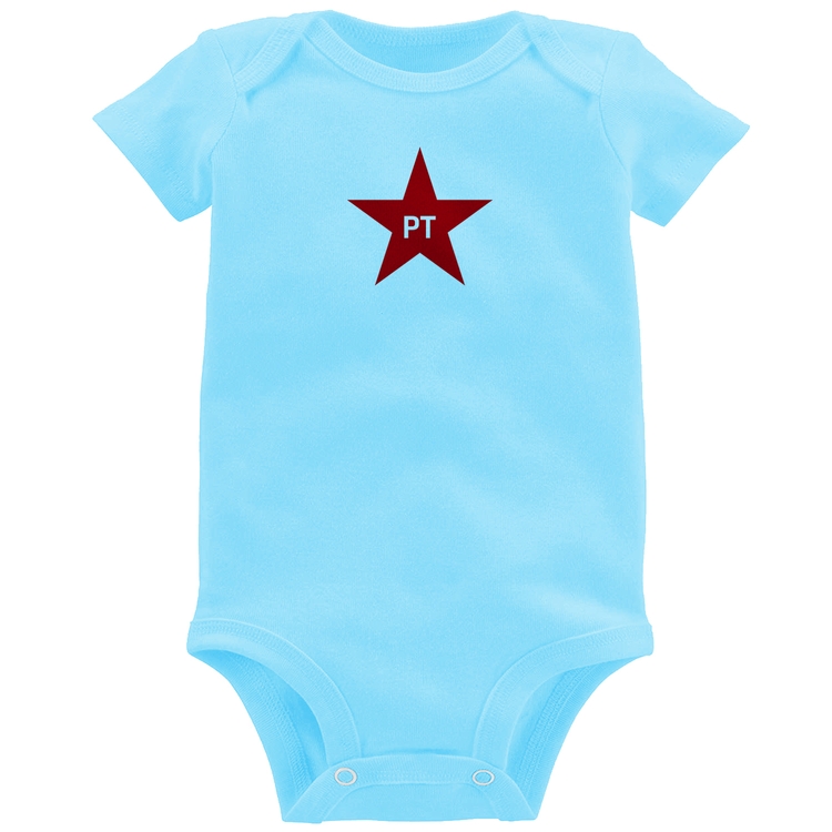 Body Bebê PT - Lula - Azul Bebê