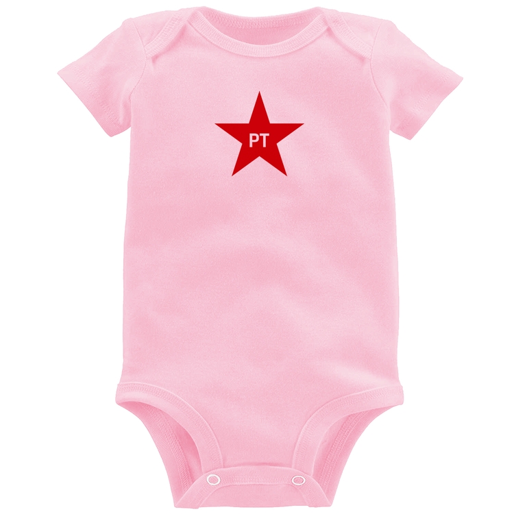 Body Bebê PT - Lula - Rosa Bebê