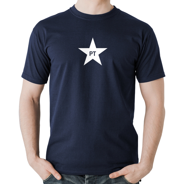 Camiseta Algodão PT - Lula - Marinho