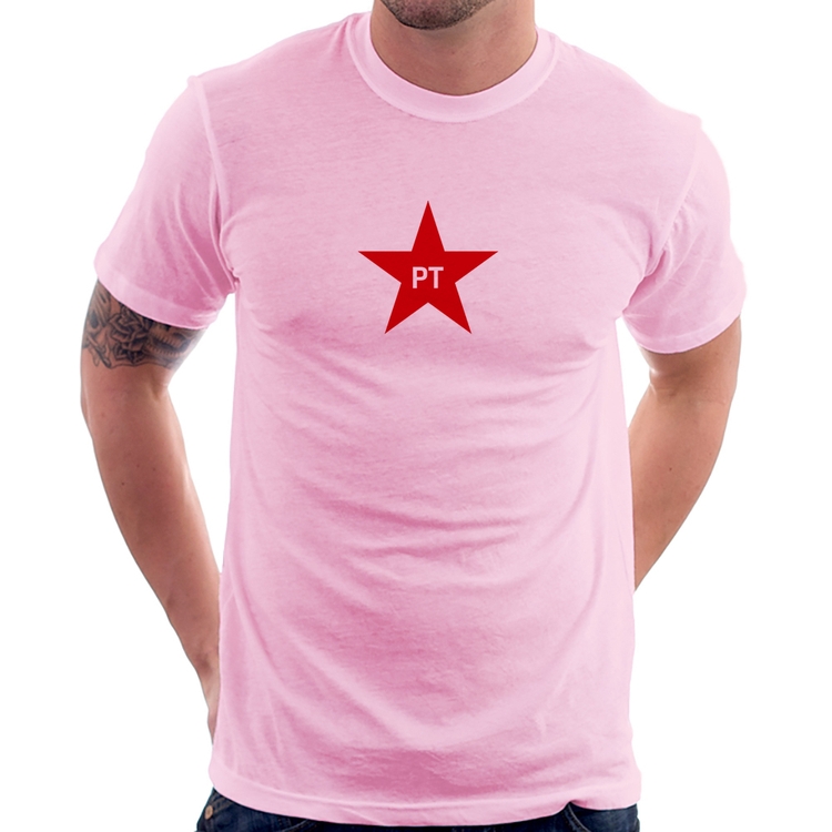 Camiseta PT - Lula - Rosa Bebê