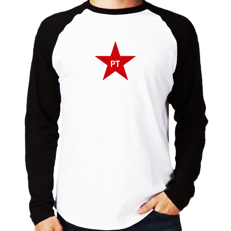 Camiseta Raglan PT - Lula Manga Longa