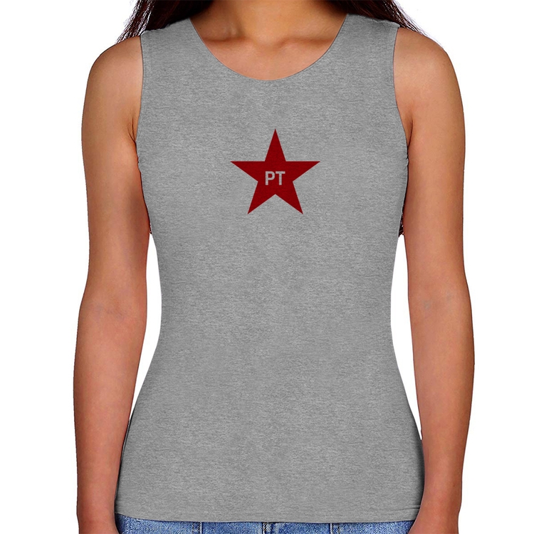 Regata Feminina PT - Lula - Cinza