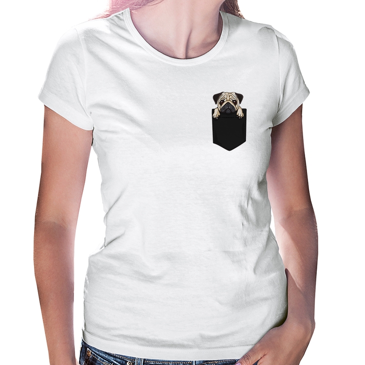Baby Look PUG de Bolso