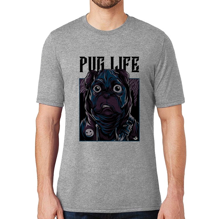 Camiseta Pug Life - Cinza