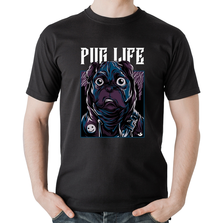 Camiseta Algodão Pug Life