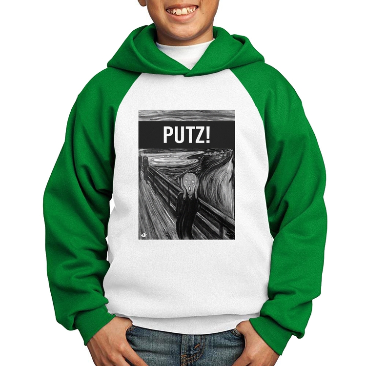 Moletom Infantil PUTZ! - Branco/Verde