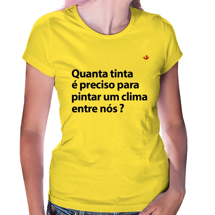 Baby Look Quanta tinta é preciso para pintar um clima entre nós? - Amarela