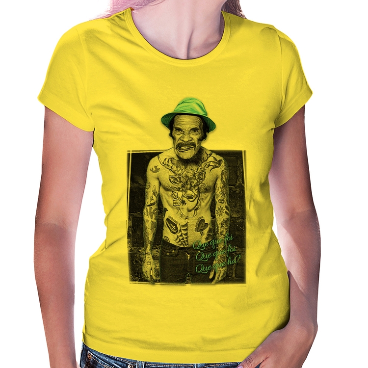 Baby Look Que que foi, que que foi, que que há? - Amarela