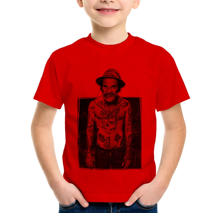 Camiseta Infantil Que que foi, que que foi, que que há? - Vermelha