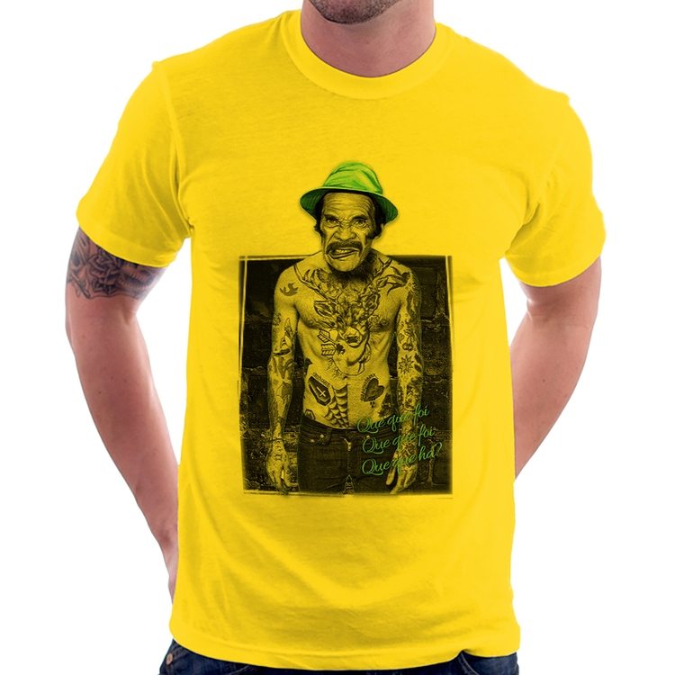 Camiseta Que que foi, que que foi, que que há? - Amarela