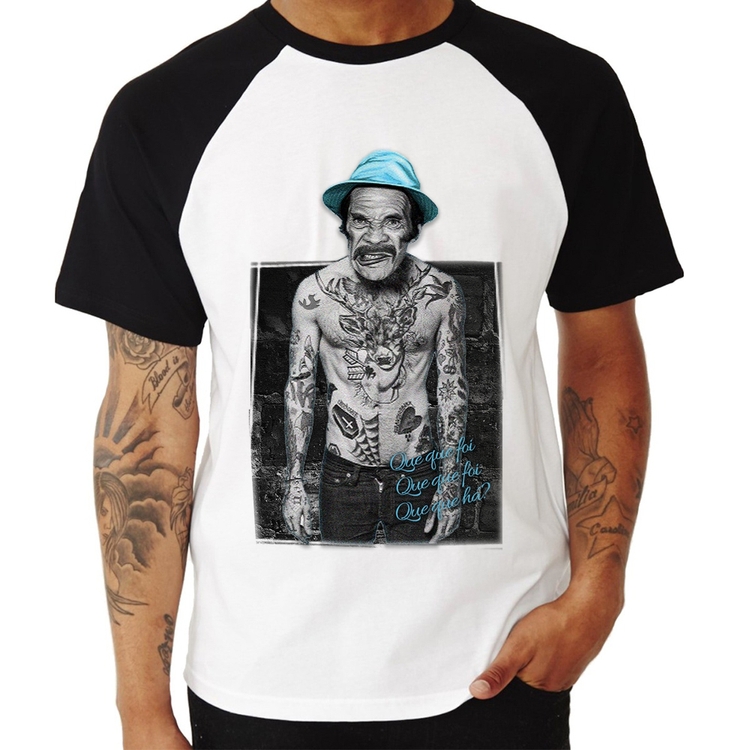 Camiseta Raglan Que que foi, que que foi, que que há?