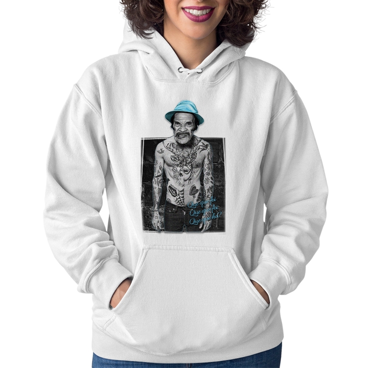 Moletom Feminino Que que foi, que que foi, que que há? - Branco