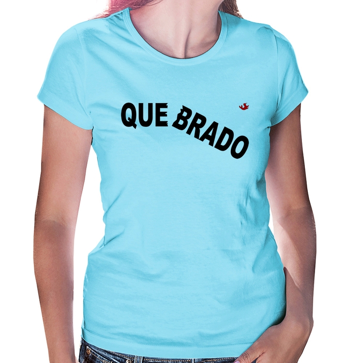 Baby Look Quebrado - Azul Bebê