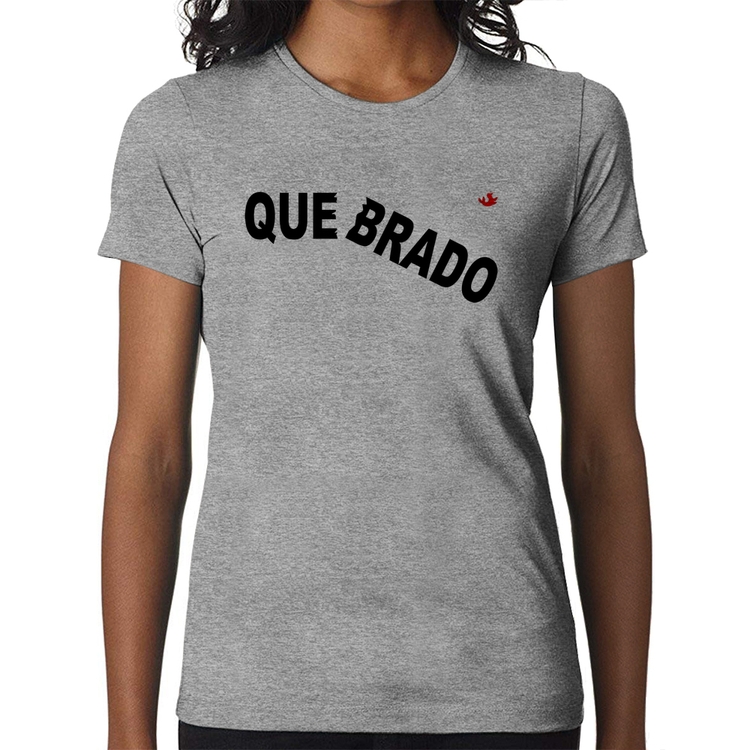 Baby Look Quebrado - Cinza