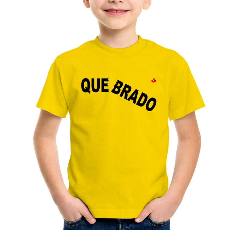 Camiseta Infantil Quebrado - Amarela