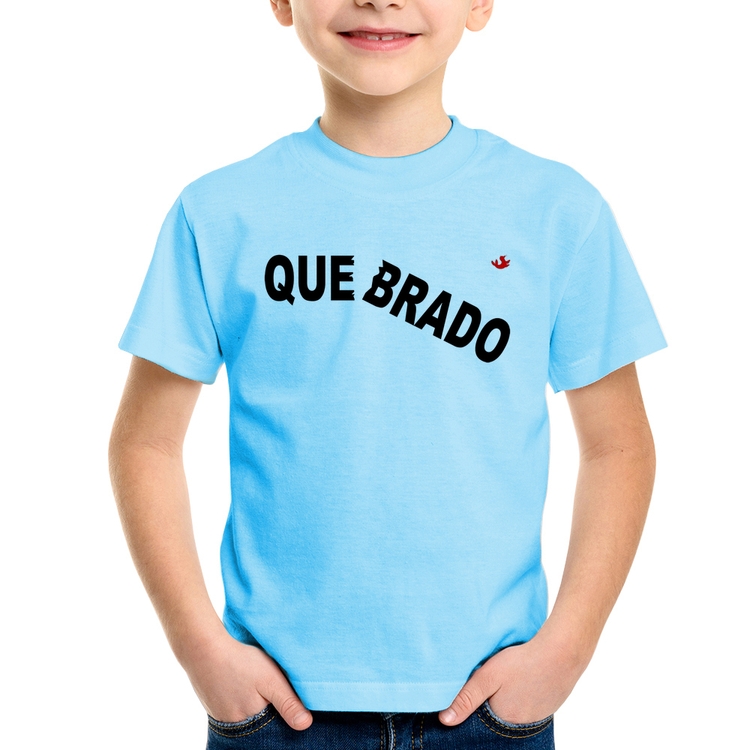 Camiseta Infantil Quebrado - Azul Bebê