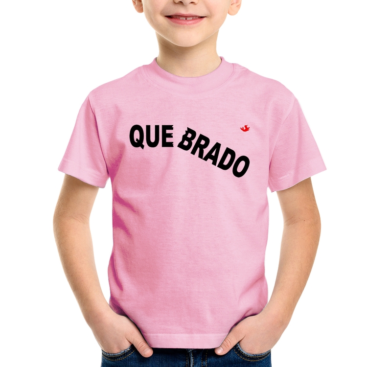 Camiseta Infantil Quebrado - Rosa Bebê