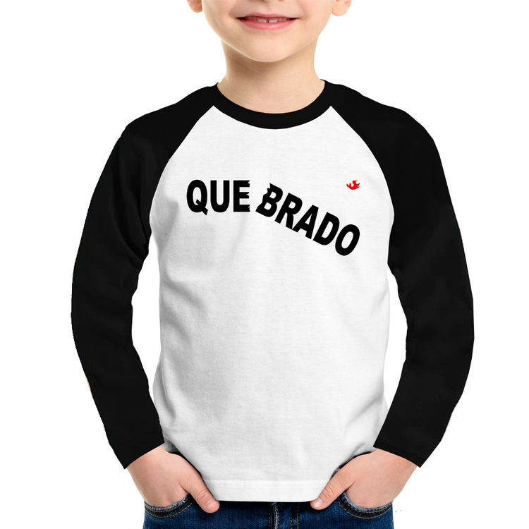 Camiseta Raglan Infantil Quebrado Manga Longa