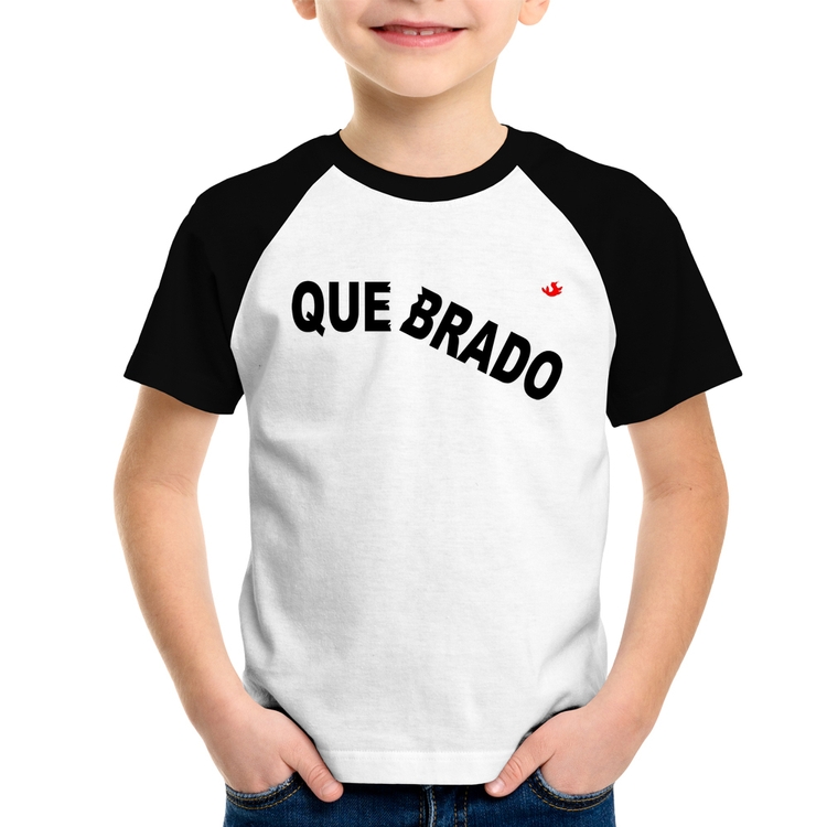 Camiseta Raglan Infantil Quebrado