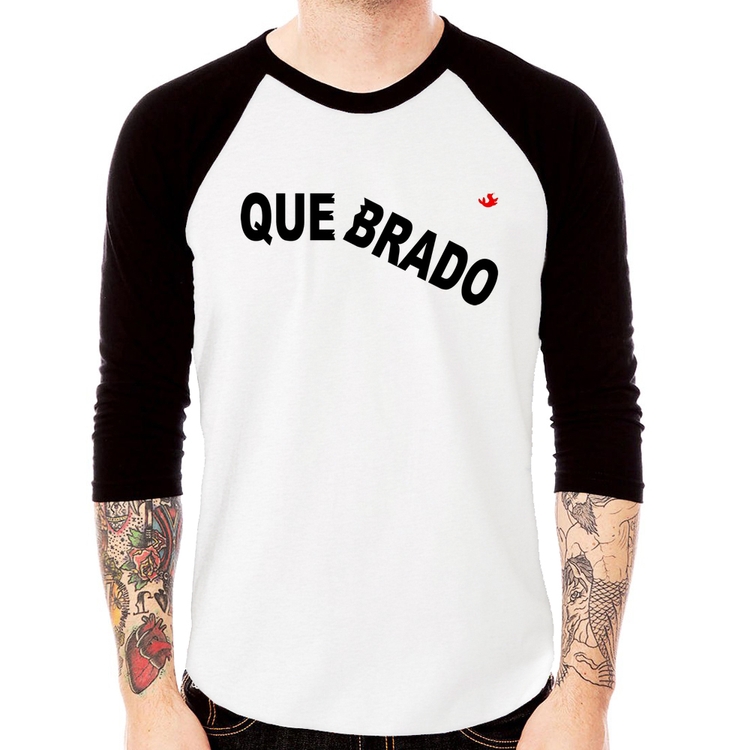 Camiseta Raglan Quebrado Manga 3/4