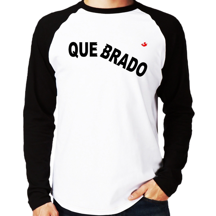 Camiseta Raglan Quebrado Manga Longa