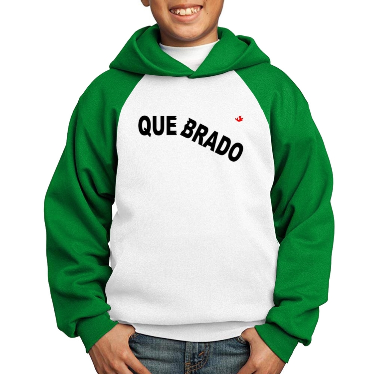 Moletom Infantil Quebrado - Branco/Verde