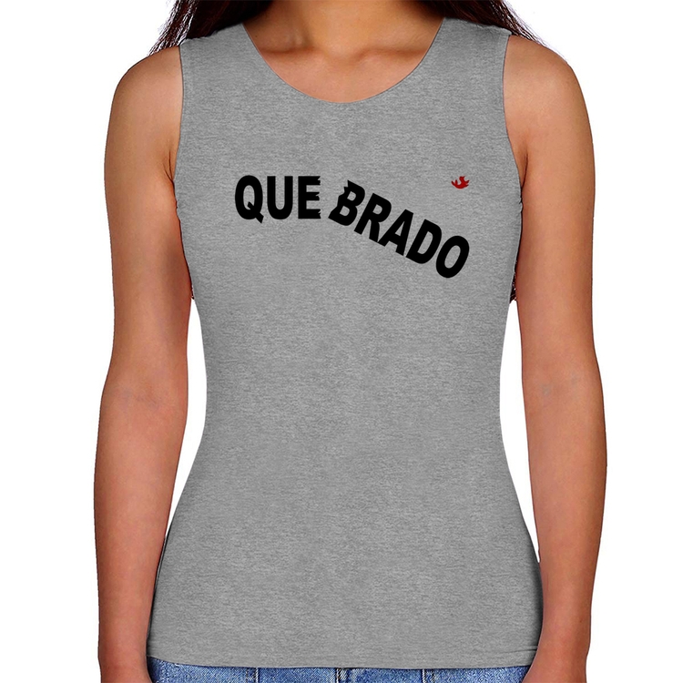 Regata Feminina Quebrado - Cinza