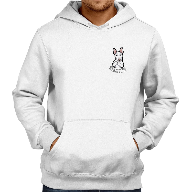 Moletom Quem abandona cachorro é cuzão - Branco
