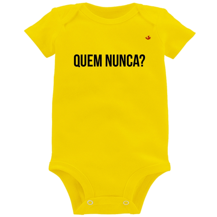 Body Bebê Quem nunca? - Amarelo