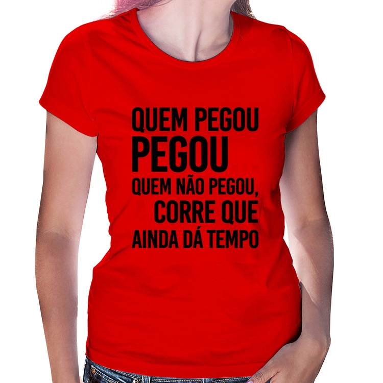 Baby Look Quem pegou, pegou - Vermelha