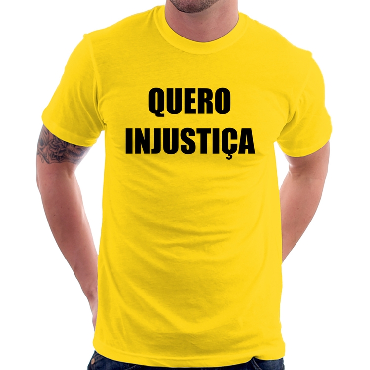 Camiseta Quero Injustiça - Amarela
